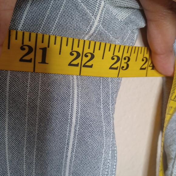 Mossimo Supply Co Men's Large Grey 100% Cotton Long Sleeve Stripe Button Shirt - Picture 7 of 9